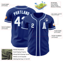 Load image into Gallery viewer, Custom Royal White-Light Blue Authentic Baseball Jersey
