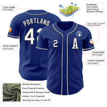 Load image into Gallery viewer, Custom Royal White-Black Authentic Baseball Jersey
