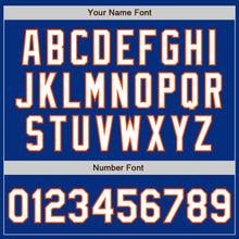 Load image into Gallery viewer, Custom Royal White-Orange Authentic Baseball Jersey
