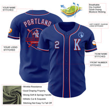 Load image into Gallery viewer, Custom Royal Light Blue-Red Authentic Baseball Jersey

