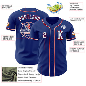 Custom Royal White-Red Authentic Baseball Jersey