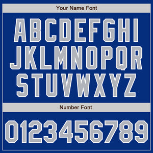 Custom Royal Gray-White Authentic Baseball Jersey