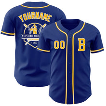 Load image into Gallery viewer, Custom Royal Gold-White Authentic Baseball Jersey
