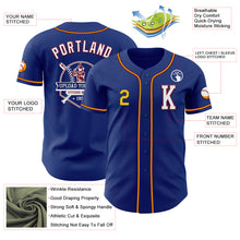 Load image into Gallery viewer, Custom Royal Yellow-Crimson Authentic Baseball Jersey

