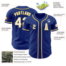Load image into Gallery viewer, Custom Royal White-Yellow Authentic Baseball Jersey
