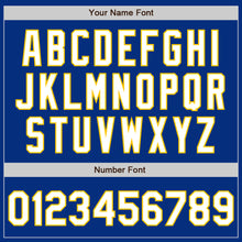 Load image into Gallery viewer, Custom Royal White-Yellow Authentic Baseball Jersey
