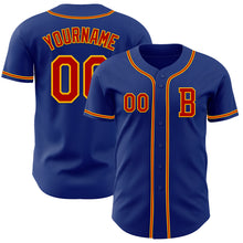 Load image into Gallery viewer, Custom Royal Red-Gold Authentic Baseball Jersey
