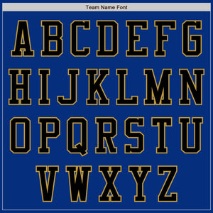 Custom Royal Black-Old Gold Authentic Baseball Jersey