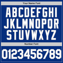 Load image into Gallery viewer, Custom Royal White-Gray Authentic Throwback Basketball Jersey
