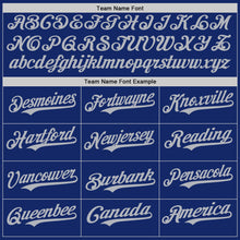 Load image into Gallery viewer, Custom Royal Gray Authentic Baseball Jersey
