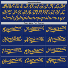 Load image into Gallery viewer, Custom Royal Old Gold Authentic Baseball Jersey
