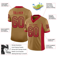 Load image into Gallery viewer, Custom Old Gold Red-Black Drift Fashion Football Jersey
