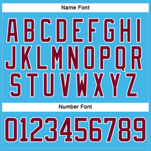 Load image into Gallery viewer, Custom Sky Blue Maroon-White Hockey Lace Neck Jersey
