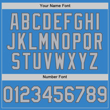 Load image into Gallery viewer, Custom Powder Blue Gray-Steel Gray Authentic Sleeveless Baseball Jersey
