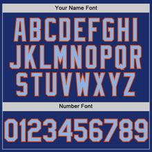 Load image into Gallery viewer, Custom Royal Light Blue-Orange Authentic Sleeveless Baseball Jersey
