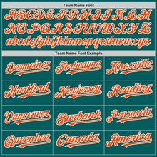 Load image into Gallery viewer, Custom Teal Orange-White Authentic Sleeveless Baseball Jersey
