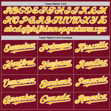 Load image into Gallery viewer, Custom Crimson Gold-White Authentic Sleeveless Baseball Jersey

