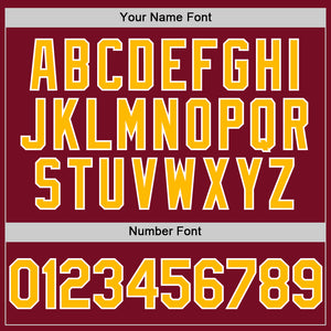 Custom Crimson Gold-White Authentic Sleeveless Baseball Jersey