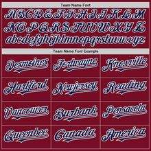 Load image into Gallery viewer, Custom Crimson Navy-White Authentic Sleeveless Baseball Jersey
