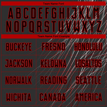 Load image into Gallery viewer, Custom Black Black-Red Sublimation Soccer Uniform Jersey
