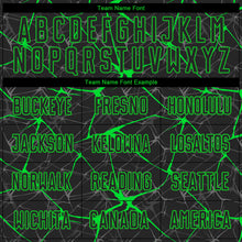 Load image into Gallery viewer, Custom Black Neon Green Sublimation Soccer Uniform Jersey
