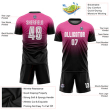 Load image into Gallery viewer, Custom Pink White-Black Sublimation Fade Fashion Soccer Uniform Jersey
