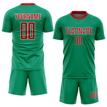 Load image into Gallery viewer, Custom Kelly Green Red-White Sublimation Mexico Soccer Uniform Jersey
