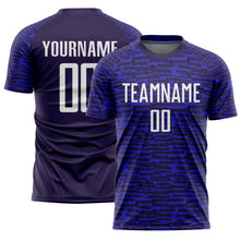 Load image into Gallery viewer, Custom Royal White Sublimation Soccer Uniform Jersey
