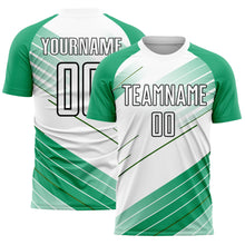 Load image into Gallery viewer, Custom Kelly Green White-Black Sublimation Soccer Uniform Jersey

