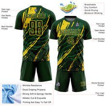 Load image into Gallery viewer, Custom Green Yellow Sublimation Soccer Uniform Jersey
