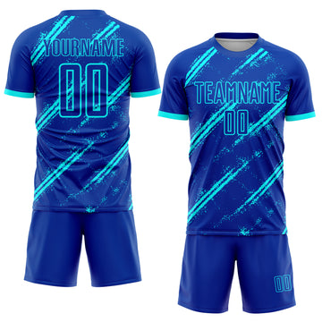 Custom Royal Lakes Blue Sublimation Soccer Uniform Jersey