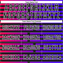 Load image into Gallery viewer, Custom Black Purple-Pink Lines Sublimation Soccer Uniform Jersey
