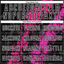 Load image into Gallery viewer, Custom Black Hot Pink-Deep Pink Dripping Splatter Art Sublimation Soccer Uniform Jersey
