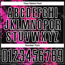 Load image into Gallery viewer, Custom Black Hot Pink-Deep Pink Dripping Splatter Art Sublimation Soccer Uniform Jersey
