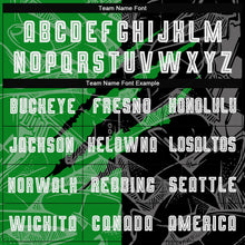 Load image into Gallery viewer, Custom Graffiti Pattern Black-Grass Green Scratch Sublimation Soccer Uniform Jersey
