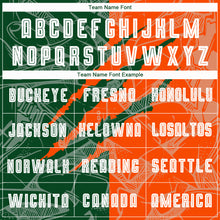 Load image into Gallery viewer, Custom Graffiti Pattern Green-Orange Scratch Sublimation Soccer Uniform Jersey

