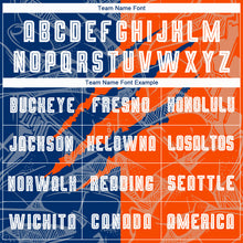 Load image into Gallery viewer, Custom Graffiti Pattern US Navy Blue-Orange Scratch Sublimation Soccer Uniform Jersey
