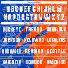 Load image into Gallery viewer, Custom Graffiti Pattern Thunder Blue-Orange Scratch Sublimation Soccer Uniform Jersey
