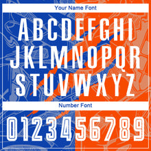 Load image into Gallery viewer, Custom Graffiti Pattern Thunder Blue-Orange Scratch Sublimation Soccer Uniform Jersey
