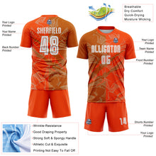 Load image into Gallery viewer, Custom Graffiti Pattern Texas Orange-Orange Scratch Sublimation Soccer Uniform Jersey
