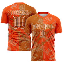 Load image into Gallery viewer, Custom Graffiti Pattern Texas Orange-Orange Scratch Sublimation Soccer Uniform Jersey
