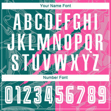 Load image into Gallery viewer, Custom Graffiti Pattern Teal-Pink Scratch Sublimation Soccer Uniform Jersey
