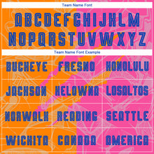 Load image into Gallery viewer, Custom Graffiti Pattern Royal Bay Orange-Pink Scratch Sublimation Soccer Uniform Jersey
