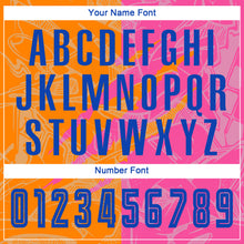 Load image into Gallery viewer, Custom Graffiti Pattern Royal Bay Orange-Pink Scratch Sublimation Soccer Uniform Jersey
