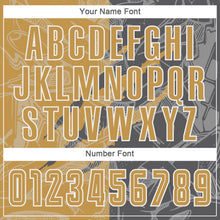 Load image into Gallery viewer, Custom Graffiti Pattern Old Gold-Steel Gray Scratch Sublimation Soccer Uniform Jersey
