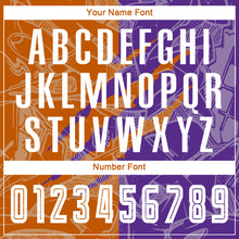 Load image into Gallery viewer, Custom Graffiti Pattern Texas Orange-Purple Scratch Sublimation Soccer Uniform Jersey
