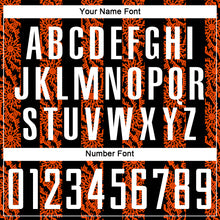 Load image into Gallery viewer, Custom Black White-Orange Abstract Shape Sublimation Soccer Uniform Jersey
