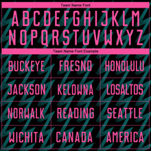 Load image into Gallery viewer, Custom Black Pink-Teal Zigzag Shape Sublimation Soccer Uniform Jersey
