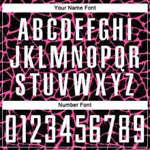Load image into Gallery viewer, Custom Black White-Pink Abstract Network Splash Sublimation Soccer Uniform Jersey
