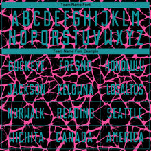 Load image into Gallery viewer, Custom Black Teal-Pink Abstract Network Splash Sublimation Soccer Uniform Jersey
